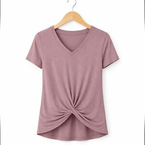 Calvin Klein Pink Wrap Style Top Sz Sm